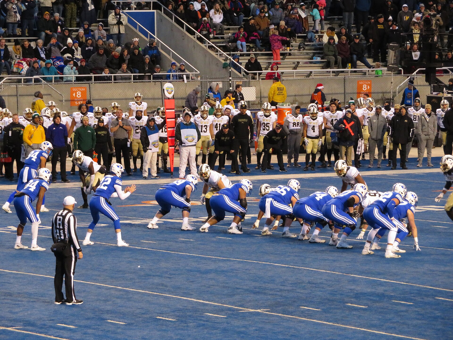 Brigham Young University Cougars , Western Michigan University Broncos , Famous Idaho Potato Bowl, Albertsons Stadium, Boise State University, Boise, Idaho, illustrating What Is Al