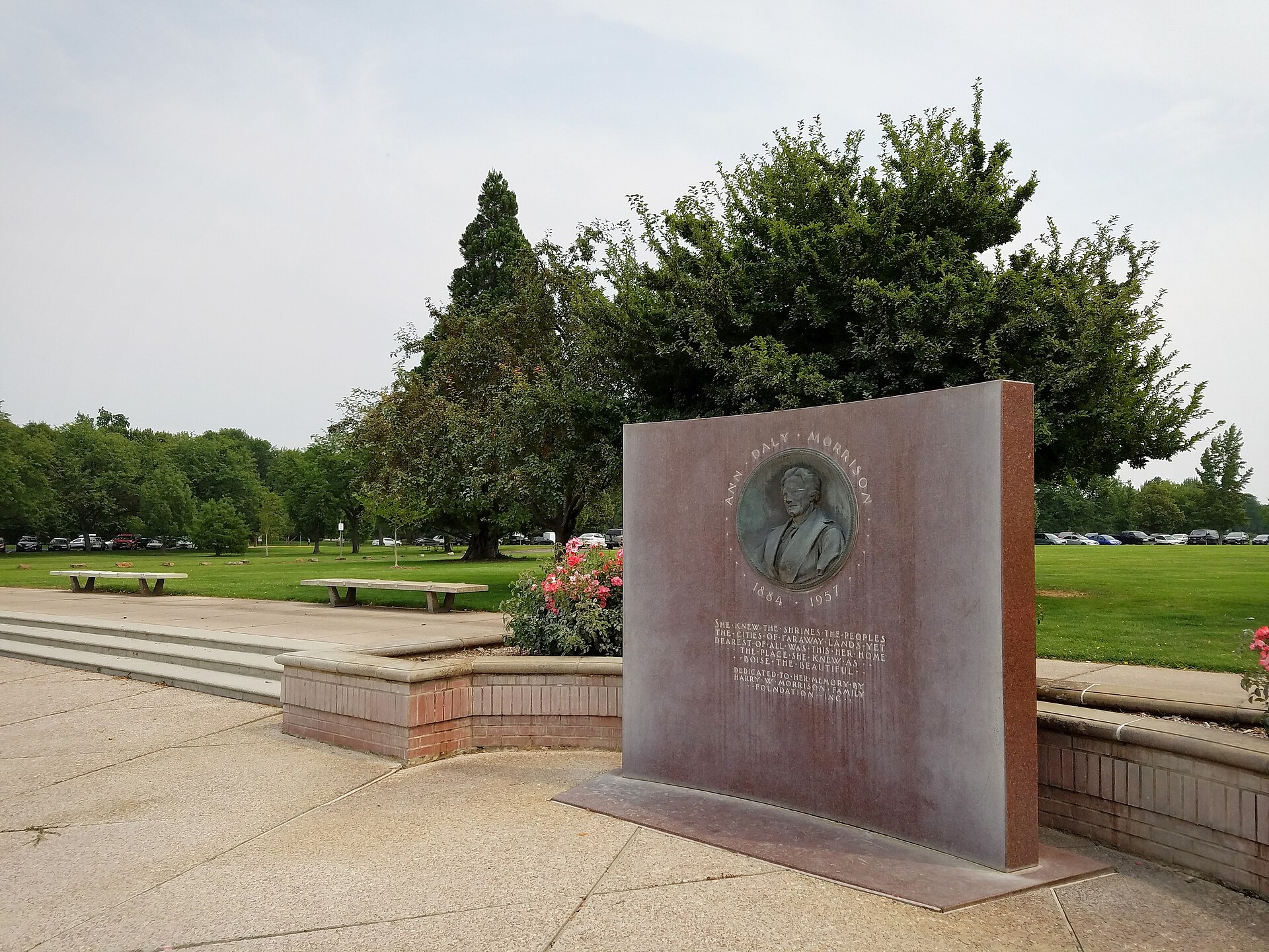 Dedication (Ann Morrison Park), illustrating What Is Ann Morrison Park in Boise? A Straight Answer