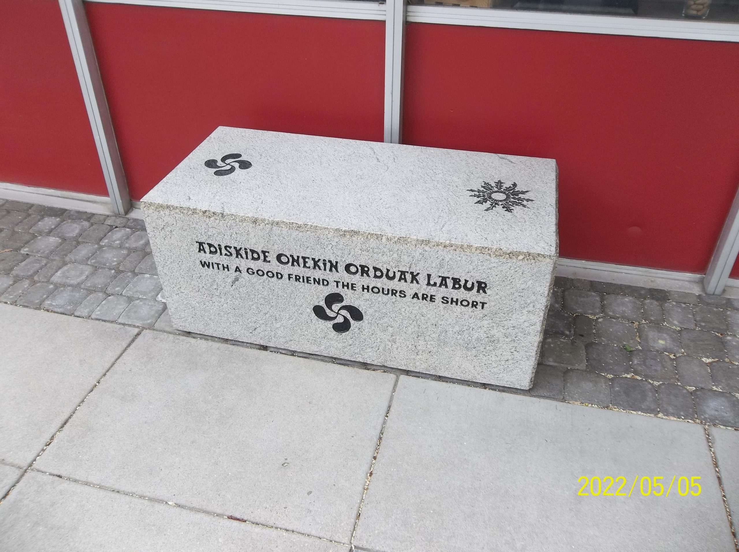 A bench outside the Basque Museum and Cultural Center, illustrating What Is the Basque Museum and Cultural Center in Boise