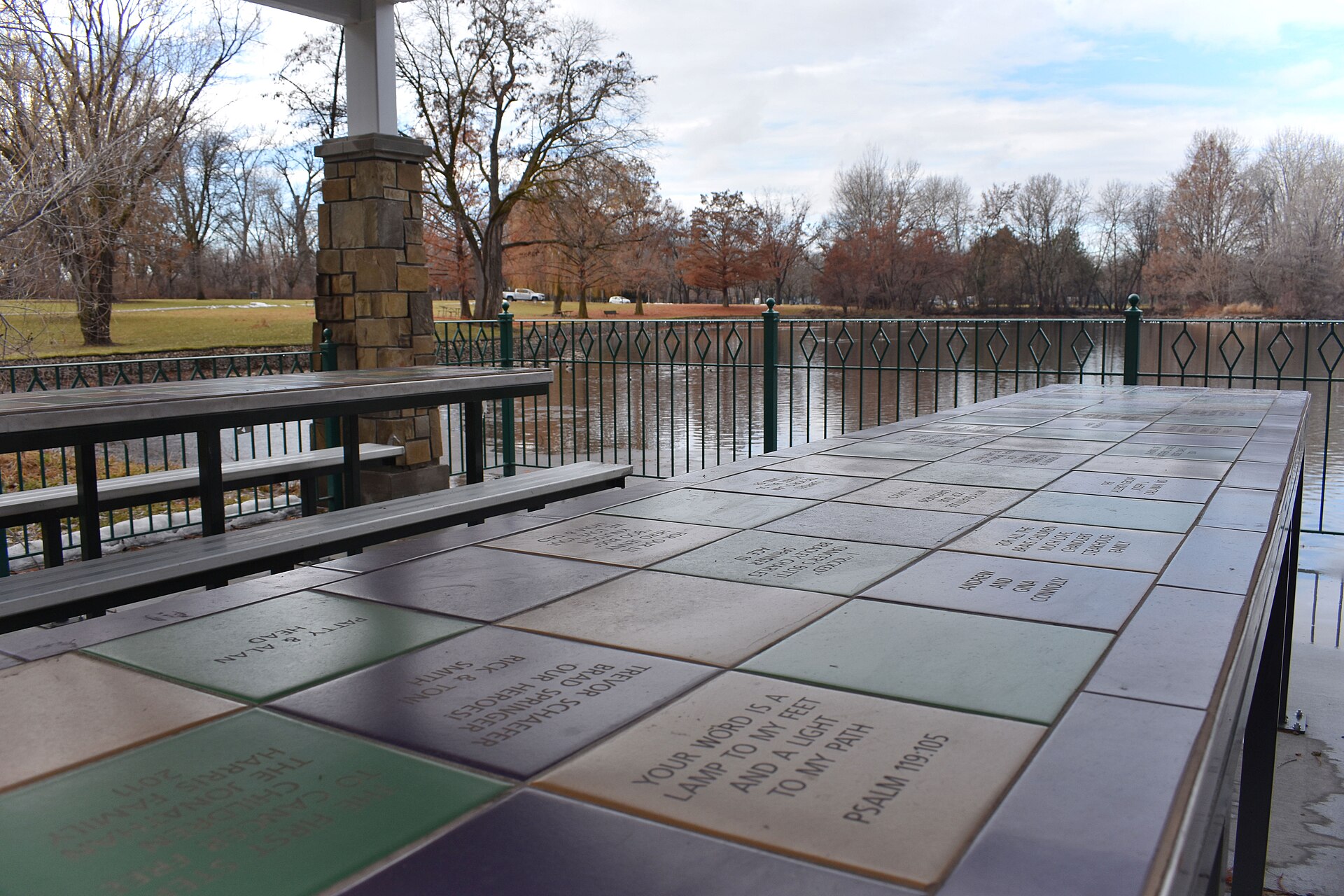 Children's Cancer Pavilion Tables (Julia Davis Park), illustrating What Is the Boise River Greenbelt, End to End