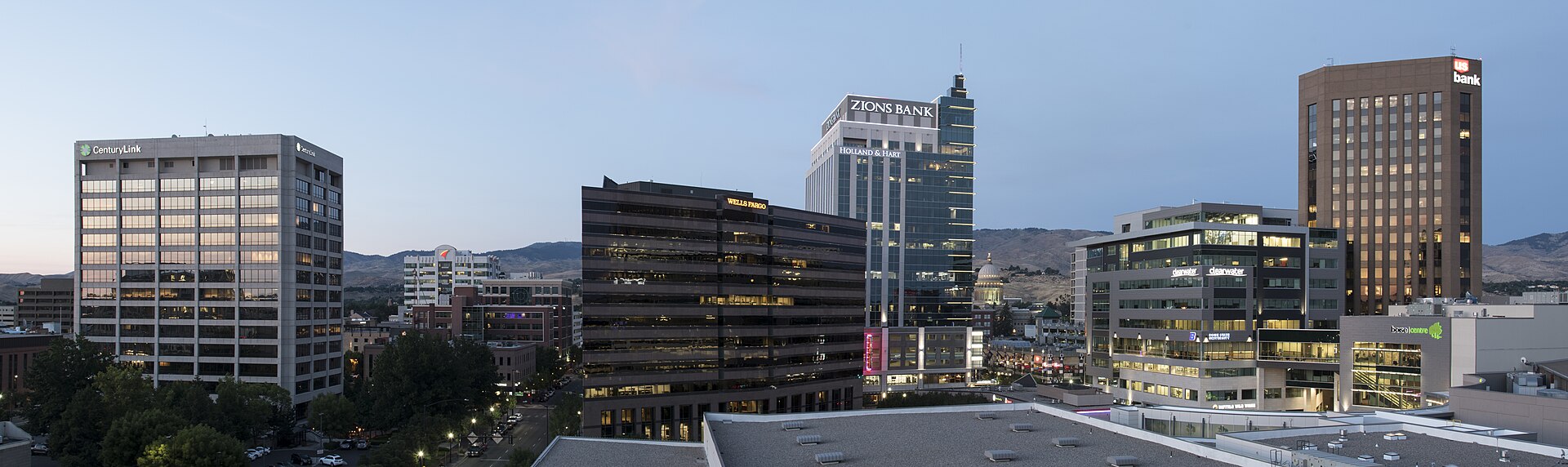 Boise Downtown Panoramic, illustrating What Is Harris Ranch and the Barber Valley in Boise