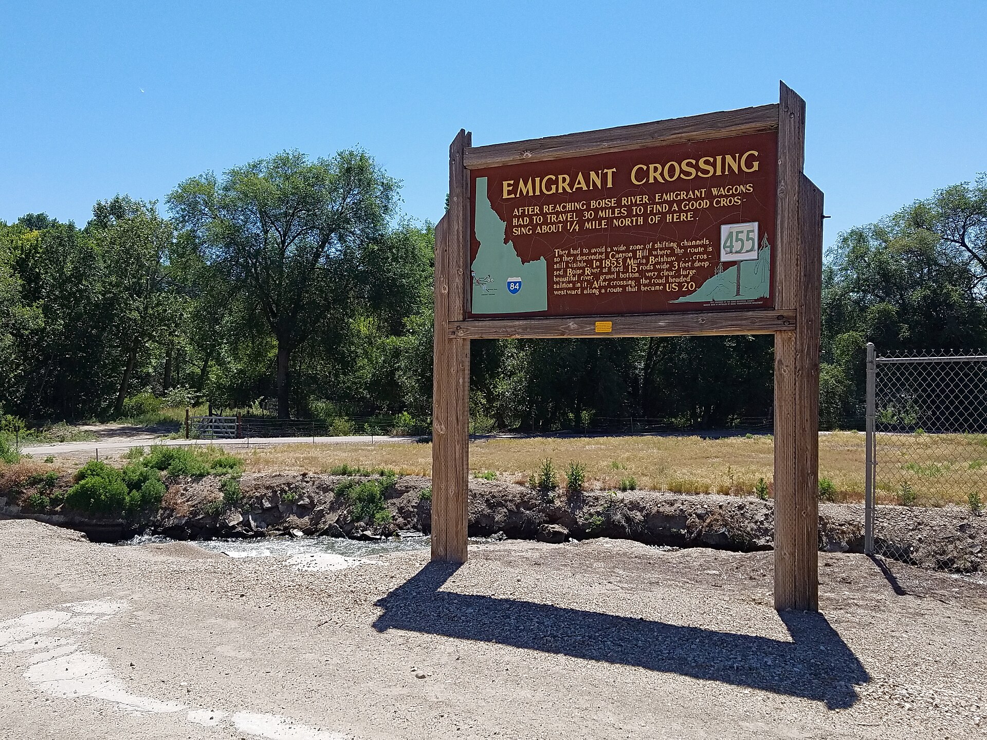 Emigrant Crossing, Boise River (Caldwell, Idaho), illustrating What Is Boise Like Without a Car, Long Term