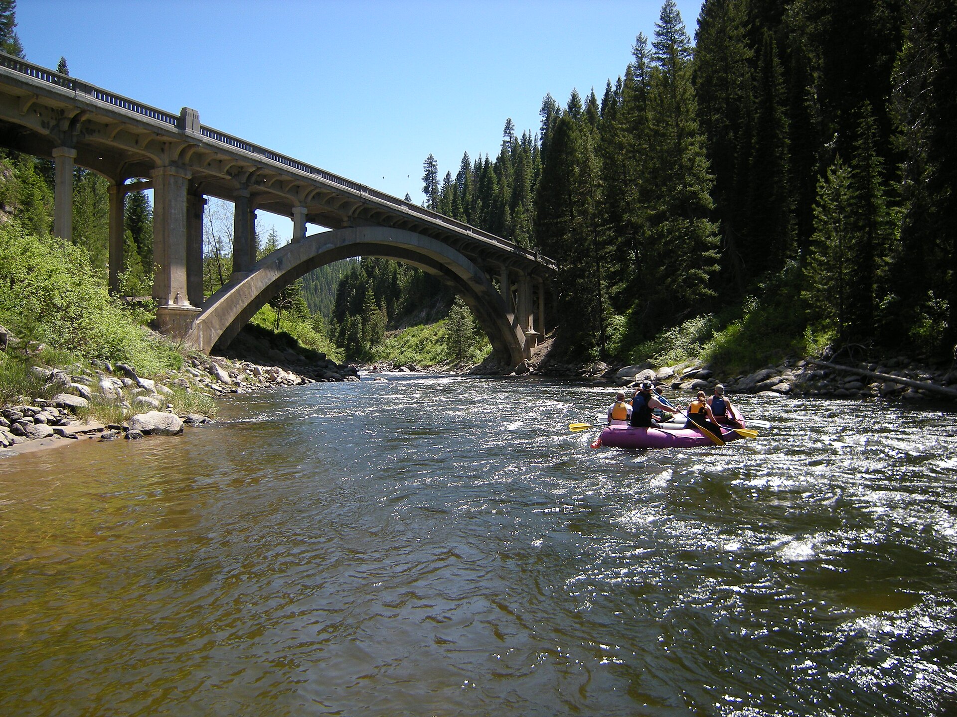North Fork Payette River Bridge (Rainbow Bridge), illustrating What Is the Payette River, and Where Do People Run It